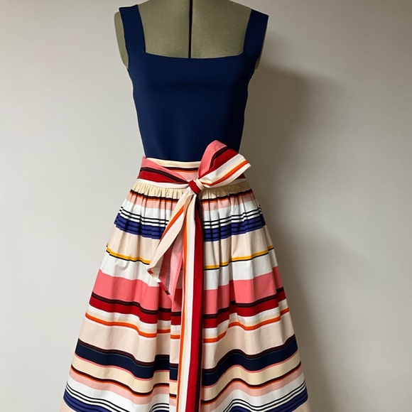 Brand new cotton Kate Spades designer stripped skirt size 2 - Picture 4 of 10